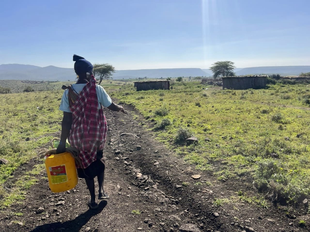 Woman with container
